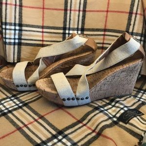 Lucky Brand •Midge Cork Wedge• size 10